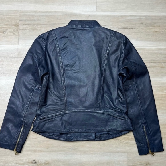 Ralph Lauren Tumbled Leather with Asymmetrical Zip moto jacket. - Picture 8 of 8